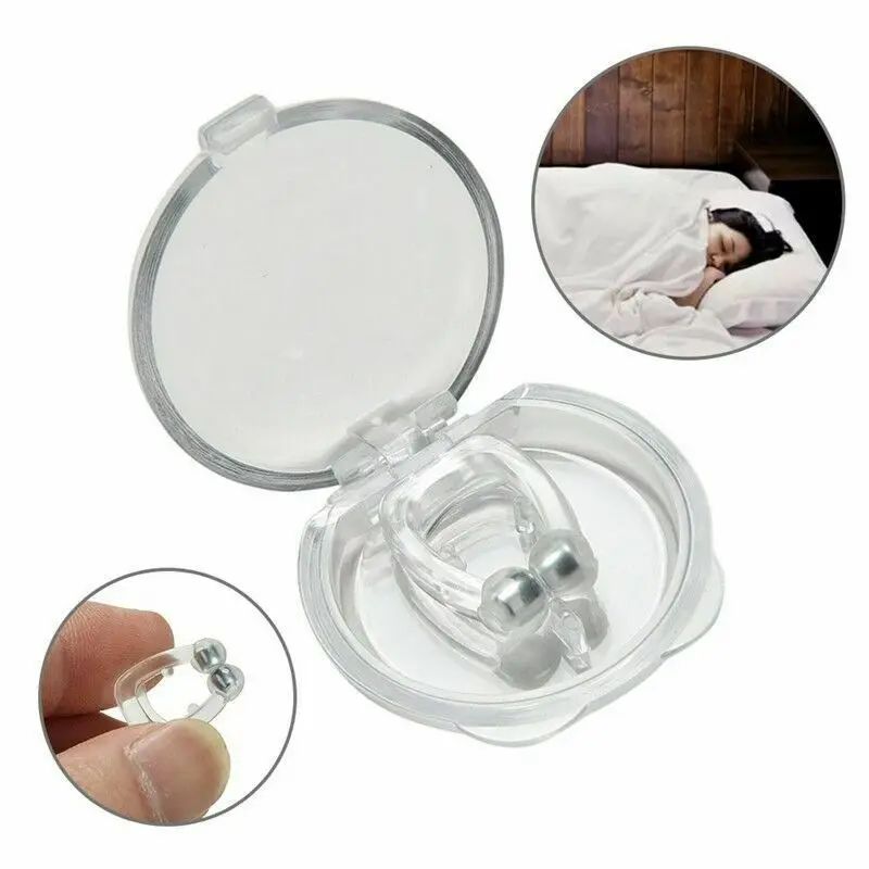 Anti Snoring Snore Stopper Silicone Magnetic Anti Snoring Stop Snoring Nose Clip Sleeping Aid Apnea Guard Night Device with Case