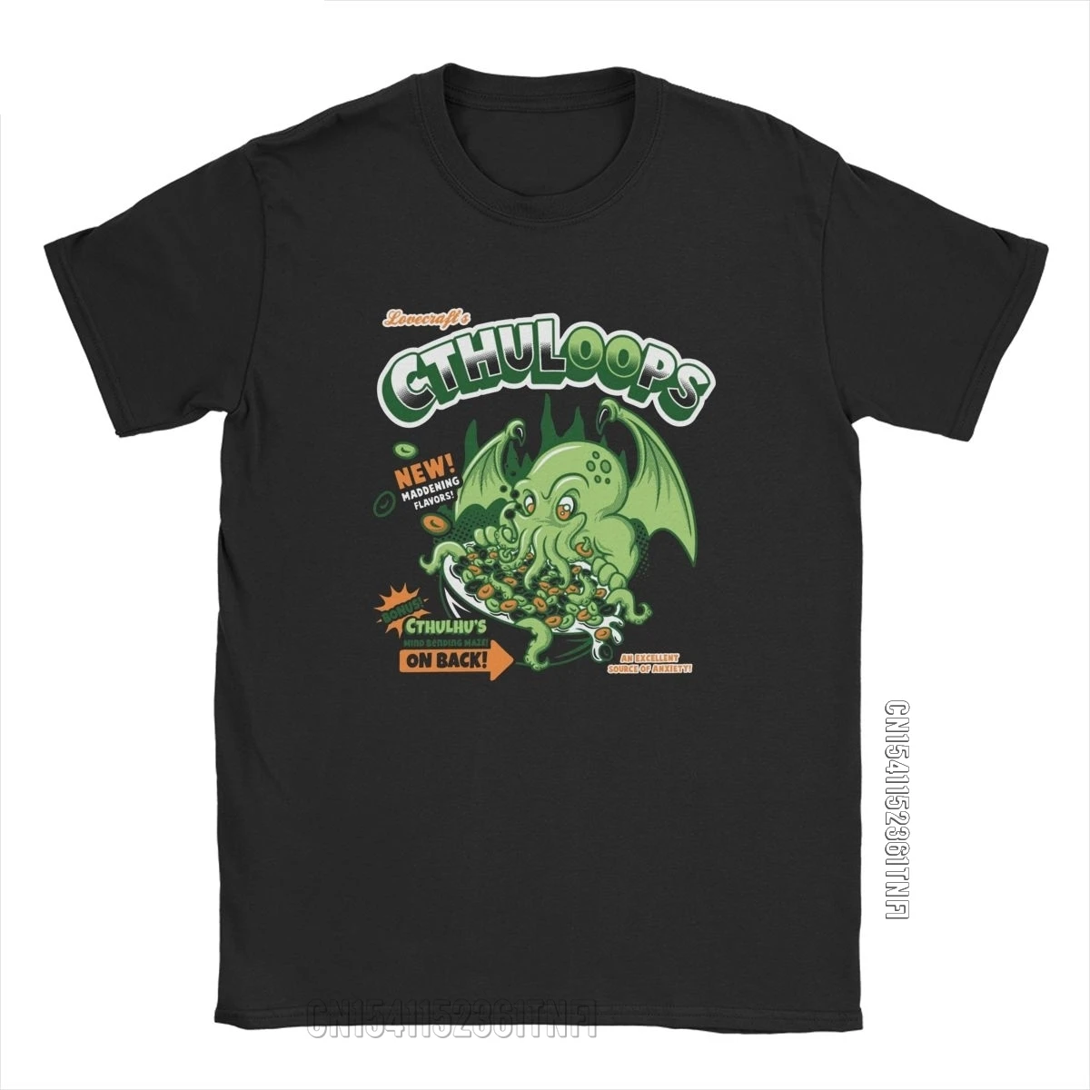 Cthuloops All New Flavors T Shirt For Men Cotton Novelty T-Shirts Crew Neck Call Of Cthulhu Lovecraft Tees Classic Plus Size