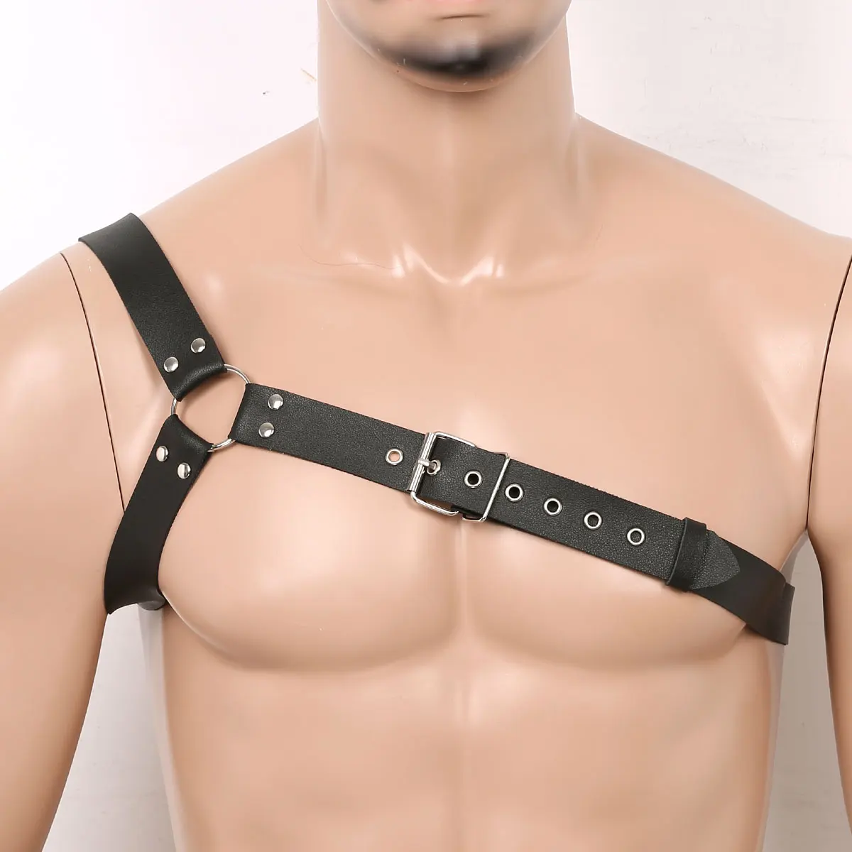 IIXPIN Harness Mens Erotic Lingerie Male Sexy PU Leather Belt Chest Straps Harness Gay Buckles Punk Rave Clubwear Toys For Man