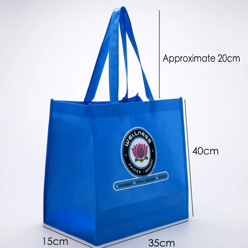 100pcs Custom Print Any Logo Ladies Beach Leisure Shopping Bag Non Woven Two Tone Tote Summer Shoulder Large