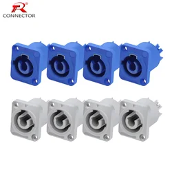 8pcs Powercon Chassis Connector 20A 3 pin Power Female Socket Terminals NAC3MPA-1&NAC3MPB-1 for Electric Drill LED Stage Lights