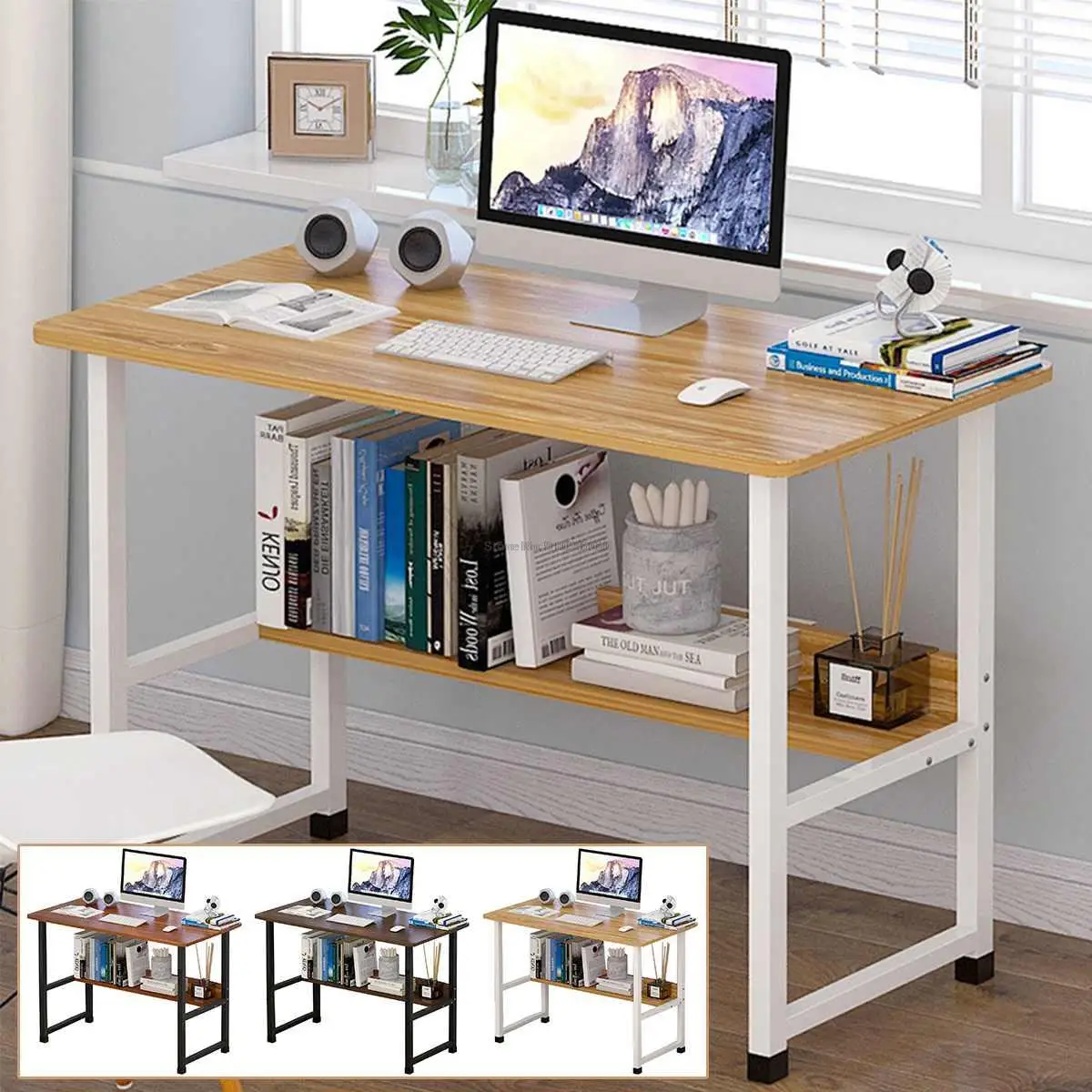 Computer Desk Laptop Desk Portable for Home Office Writing Table Stand Living room Furniture Workstation Wooden Study Table