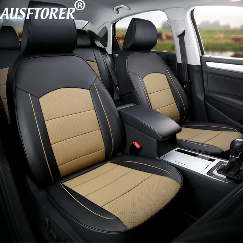 Custom Fit Seat Covers for Subaru Outback 2004-2020 Perforated Genuine Leather&Leatherette Seat Support Car Cushion Accessories