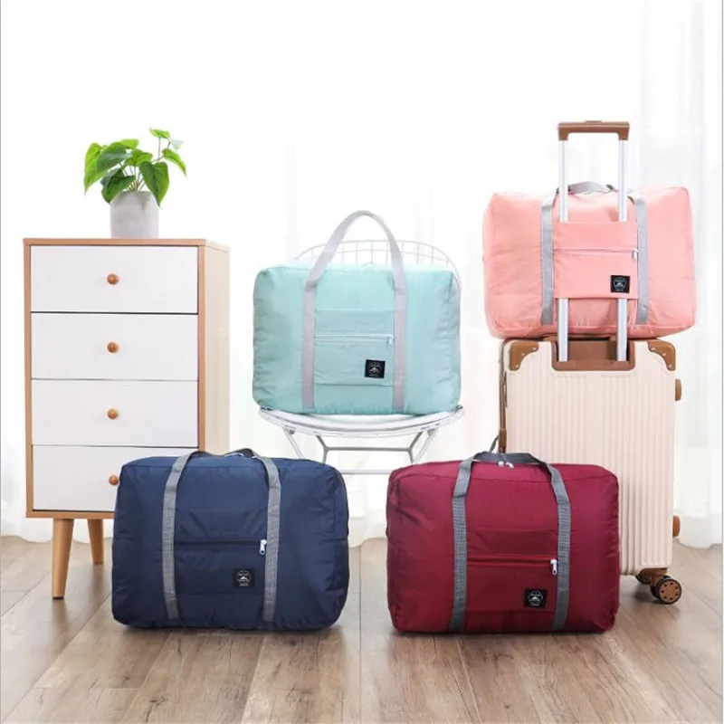 Unisex Nylon Foldable Travel Bag Waterproof Large Capacity Bag For Women Luggage Folding Duffle Handbags Organizer Packing Cubes