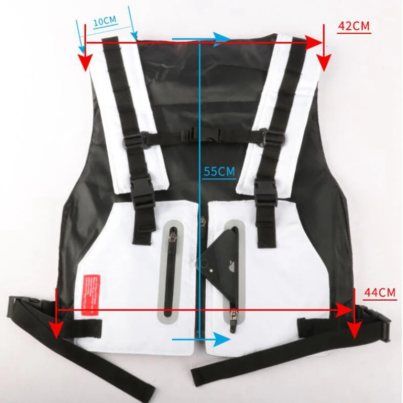 Chaleco reflectante de alta visibilidad para correr, chaleco de Ciclismo de alta visibilidad con bolsillos, chaqueta blanca y negra para juegos de