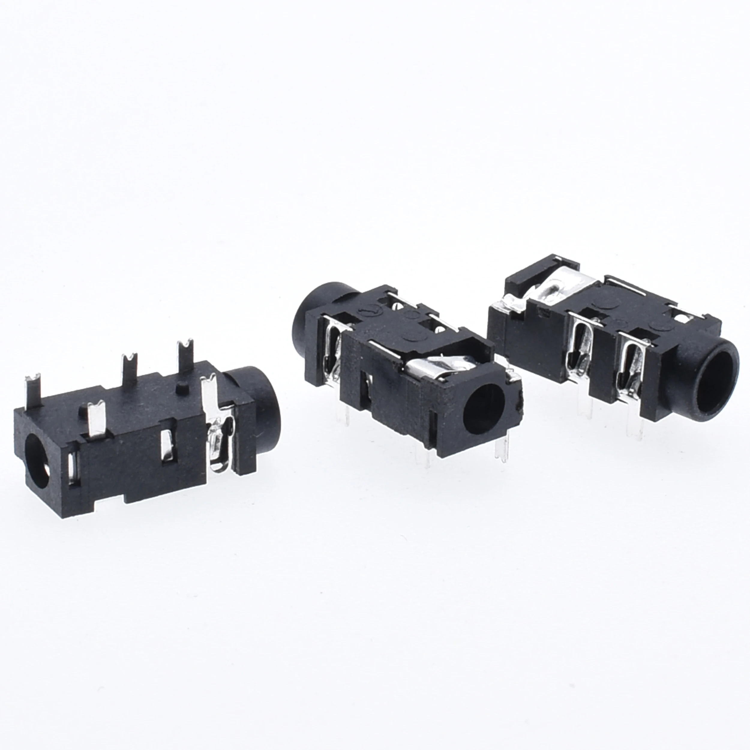 10Pcs PCB Mount 3.5mm 4 Pole DIP Audio Jack Connector high-quality PJ-327 Headphones Jack Socket Five-Leg thermostability