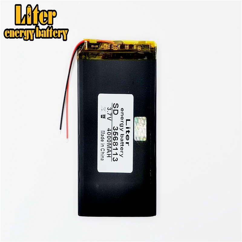 

3,7 V 4000mAh 3568113 литий-полимерный аккумулятор с защитной платой для планшета TALK7X Colorfly E708 Q2 A96 A13 A78