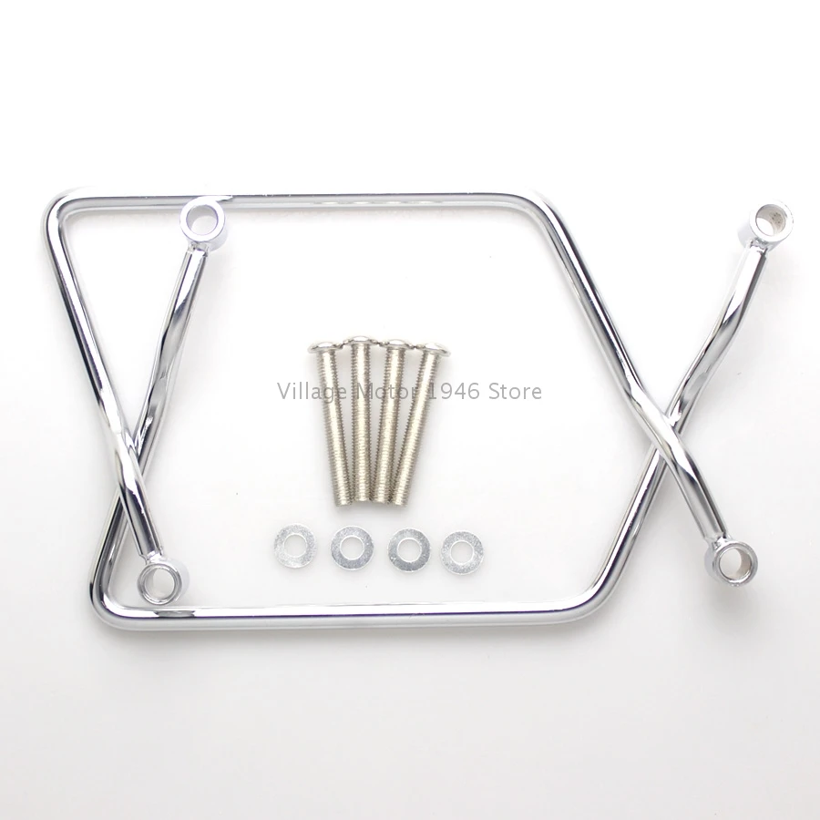 For Yamaha Vstar Dragstar 400 600 Classic 1998-2011 V-Star XVS 1100 Motorcycle Chrome Saddle bag Support Bar Mount Bracket