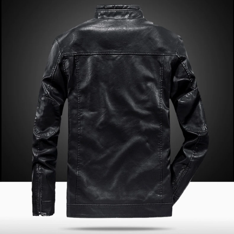 New Classic Men's Leather Jackets Slim Fit PU Jacket Male Motorcycle Leather Jacket Tops Outwear Veste en cuir pour homme