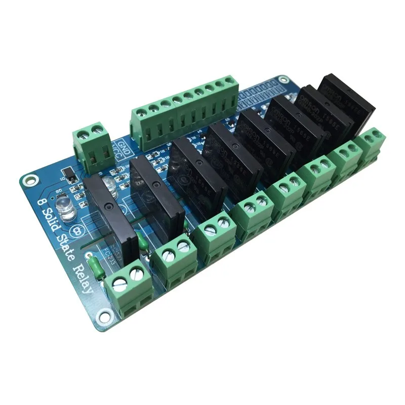 DC 5V SSR 8 Channel Solid State Relay Module Low Level G3MB-202P 240V 2A SSR Output With Resistive Fuse For Arduino