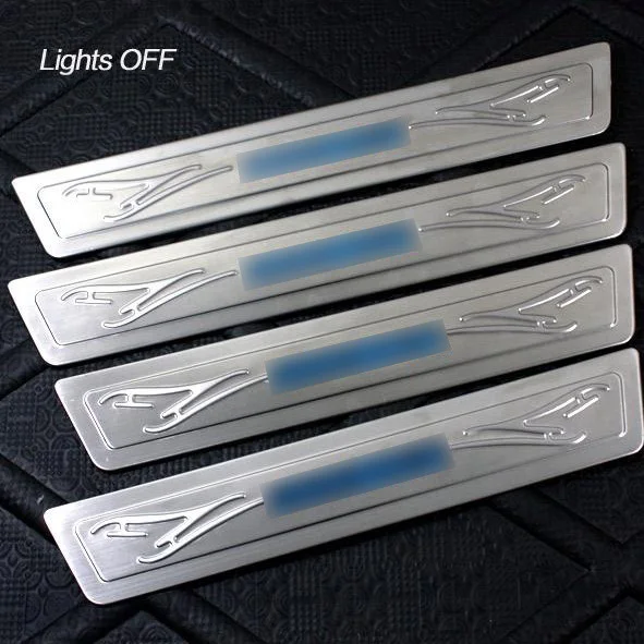 led auto door sill protector for Toyota Kijang Innova AN40 accessories 2004 2006 2008-2015 illuminated door sills scuff plates