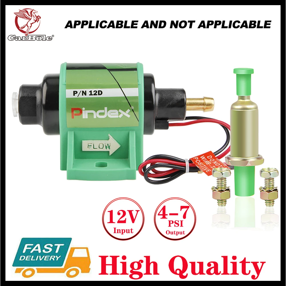 

Universal 100% New High Performance Electric Diesel Fuel Pump 12V Petrol 35 GPH 4-7 PSI Low Pressure 5/16"