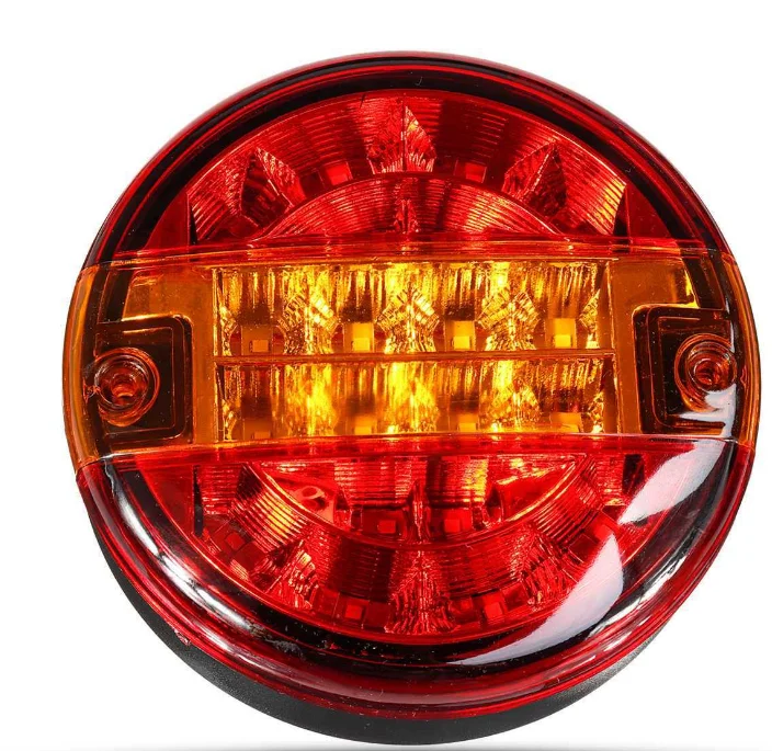 

1X Suitable for car trailer truck and other 12V-24V system vechile Rear Brake Light Round Hamburger Lamps Train taillights