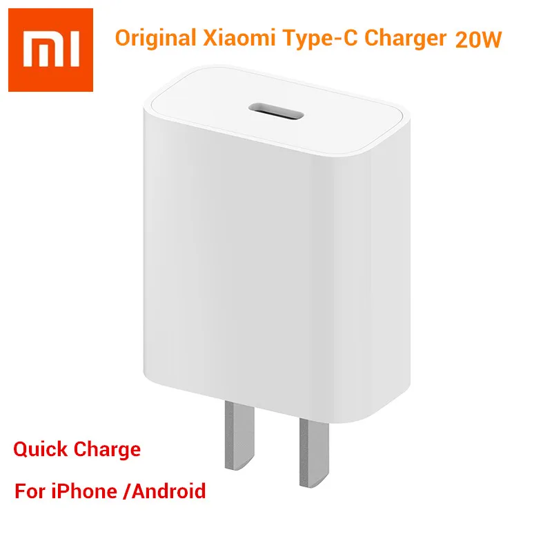 Xiaomi Mi Type-C Charger 20W Quick Charge USB-C Charger For iPhone/Xiaomi QC 3.0 Wall Phone Charger