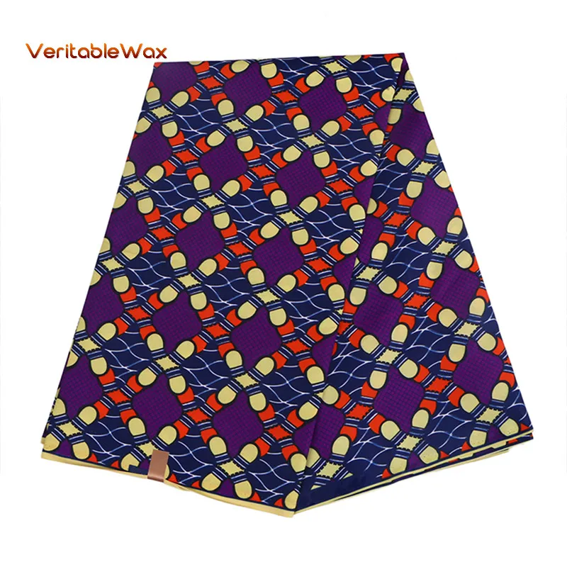 

Latest Africa Printed Batik Fabric VeritableWax Patchwork Polyester Tissu For Woman Dress Making Craft Ankara Material FP6020