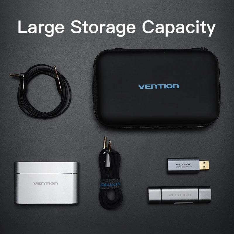 Vention Storage Case Power Bank Case Box for 2.5 Hard Drive USB Cable Headphone Case External Storage Carrying SSD HDD Case