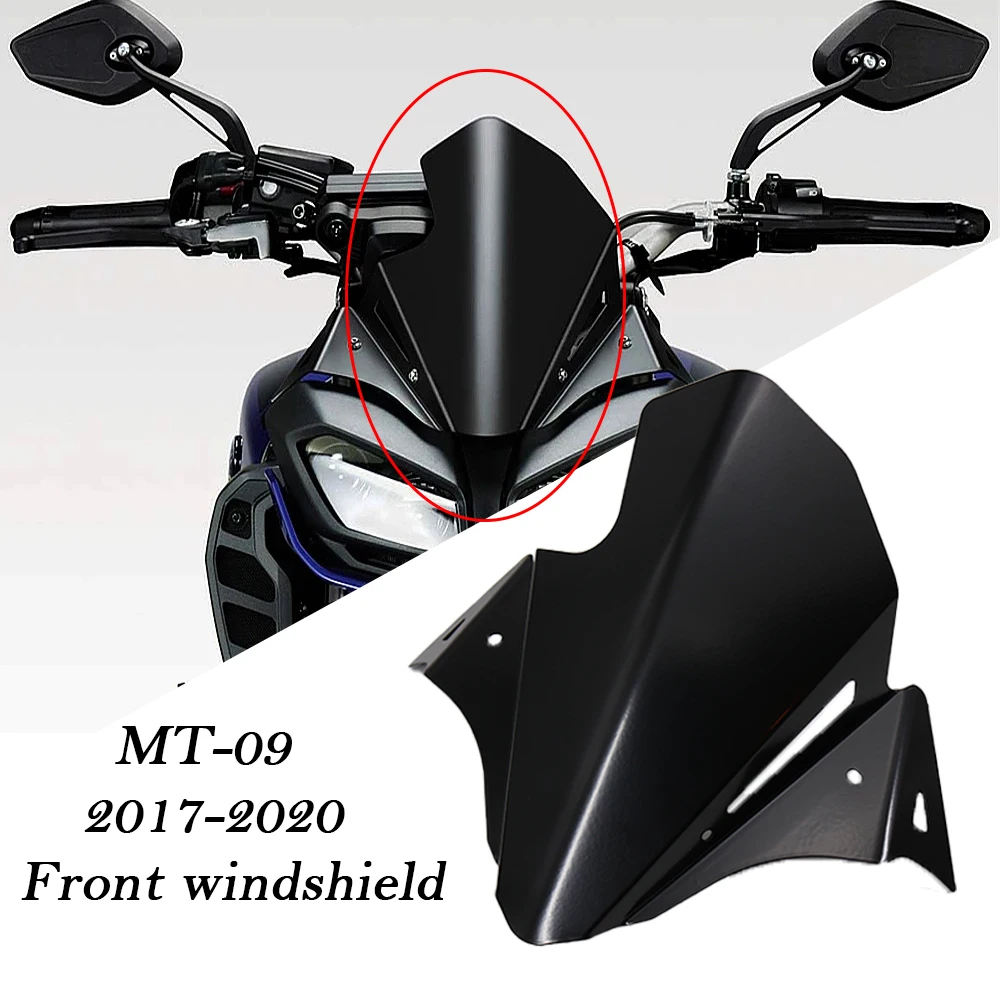 

Motorcycle Accessories Front Windshield Windscreen Airflow Wind Deflector FOR YAMAHA MT-09 MT09 2017 2018 2019 2020