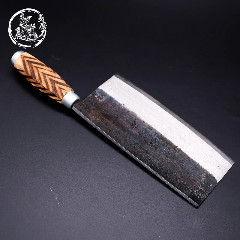 Handmade Chinese Kitchen Knives Traditional High Carbon Forged Kitchen Cleaver Wood Handle Slicing Serbian Chef Camping Knife