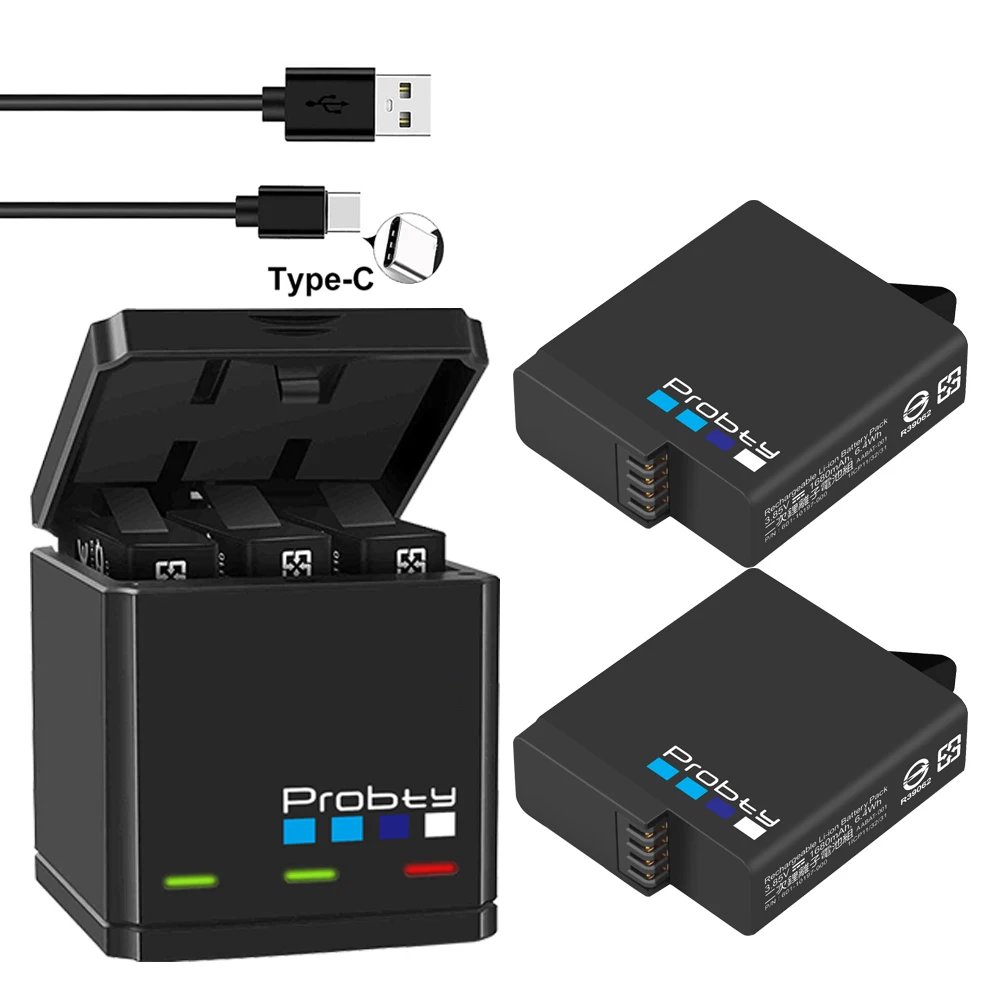 Do GoPro Hero 7 hero 6 hero 5 Black Baterie i potrójna ładowarka do GoPro Hero7 hero6 hero5 Black Akcesoria do baterii