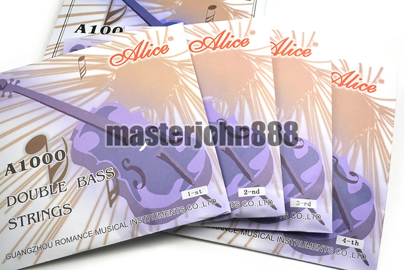 Alice A1000 Double Bass Strings 4-String Steel Core Cupronickel Winding 1st-4th Strings Box Set Free Shippng