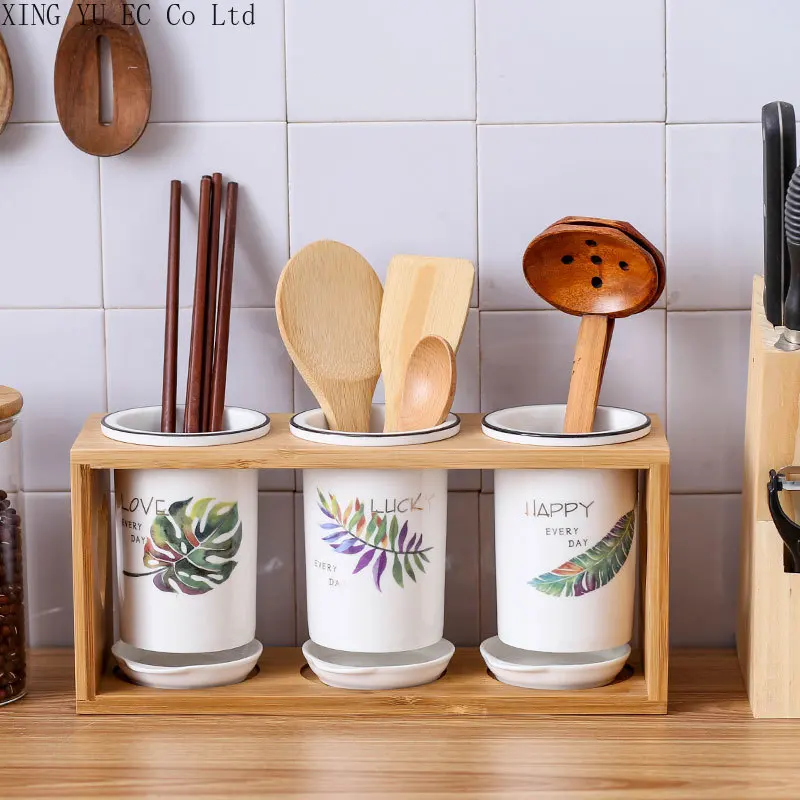 

Nordic Ceramic Drain Chopstick Holder Storage Bottle Household Tableware Chopstick Holder Kitchen Utensils Cutlery Storage Box