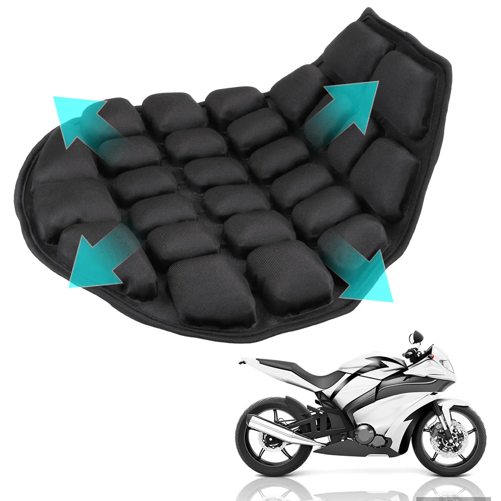 Motorcycle Seat Cushion Cover Inflate Ride Air Pad Saddles Comfortable Dirt Pit Bike Motorbike Accessories For Suzuki BMW Honda