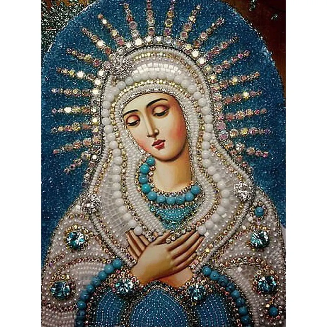 Holy Virgin Mary 5d Diy Diamond Painting Crystal Orthodox Icon Figurine Decorative cross-stitch Fashion Religion Paintings