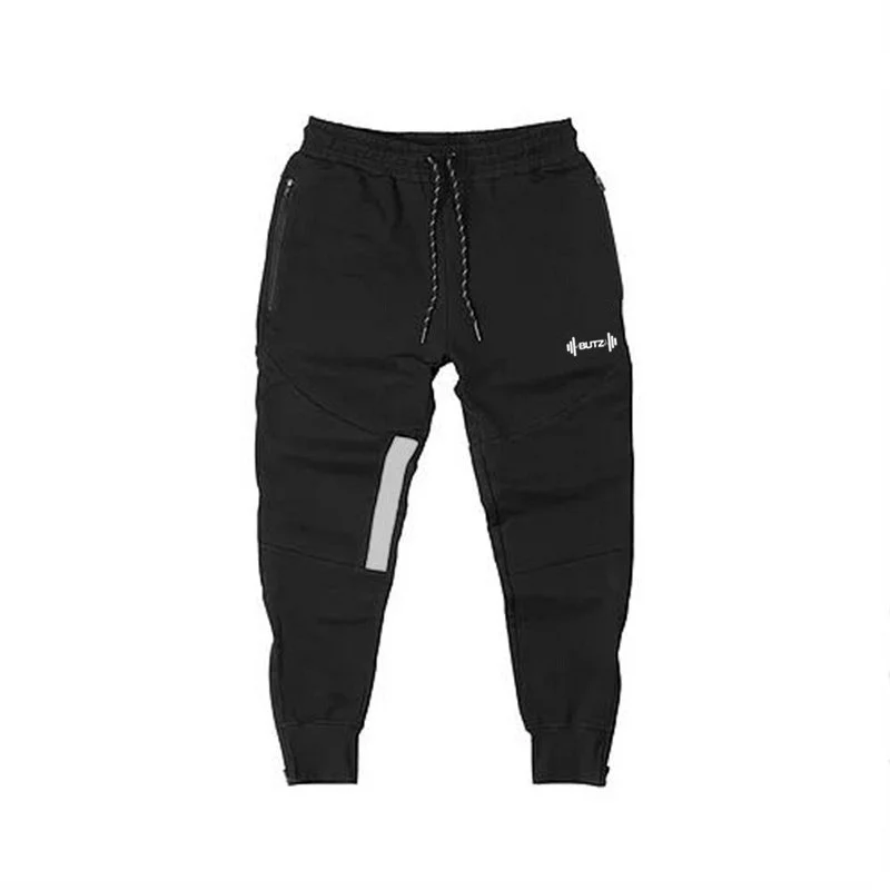 2021 New Men Sweatpants Gyms Fitness Sports pants Bodybuilding Joggers Workout Trousers Men Zip pocket Cotton Pencil Pants men