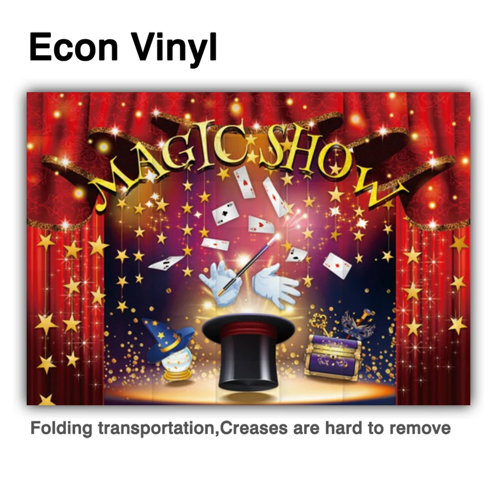 Funnytree magia mostrar cenário estrelas poker chapéu mágico feliz aniversário chá de fraldas fontes de festa decoração personalizada banner fundo