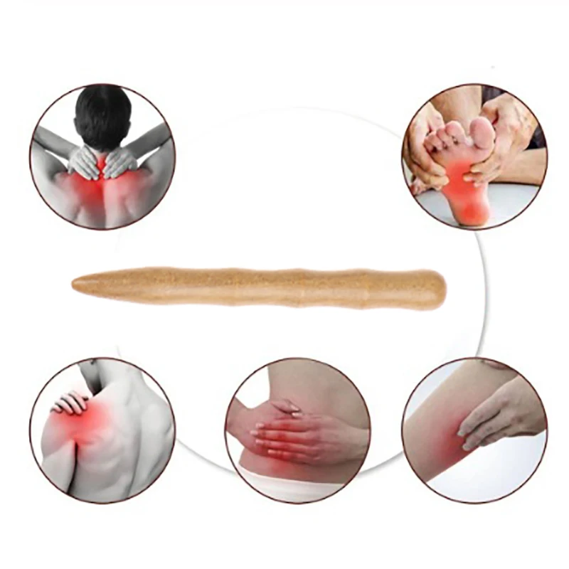 Cellulite Blaster Deep Tissue Fascia Trigger Point Release Self Foot Body Massage Tools Long Wooden Spa Muscle Roller Stick