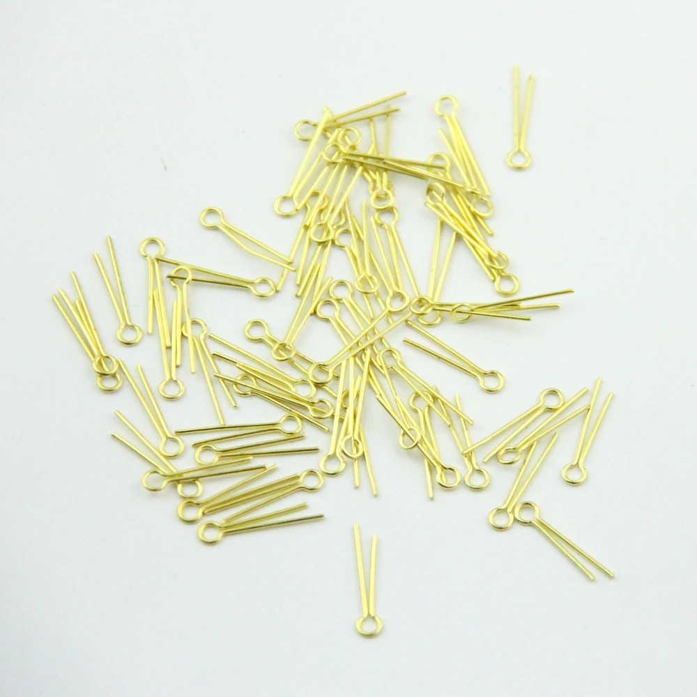 200pcs/Bag 20mm Golden/Chromium Color Metal Pins Findings DIY Connectors Hooks