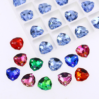 14pcs Fat Triangle Crystal All Color Sew On Stones Glass  Flatback Sewing Rhinestone For Clothes Dress Shoes