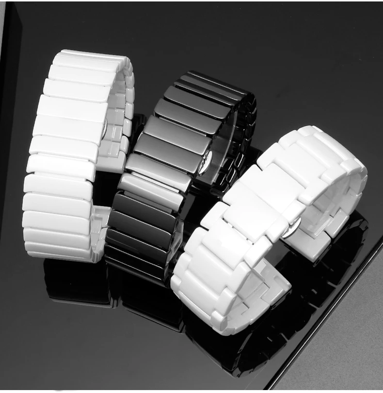 20mm 22mm Watchband Ceramic strap between stainless steel watch band strap for Huawei Smart Watch GT2/watch 2pro/Samsung watch