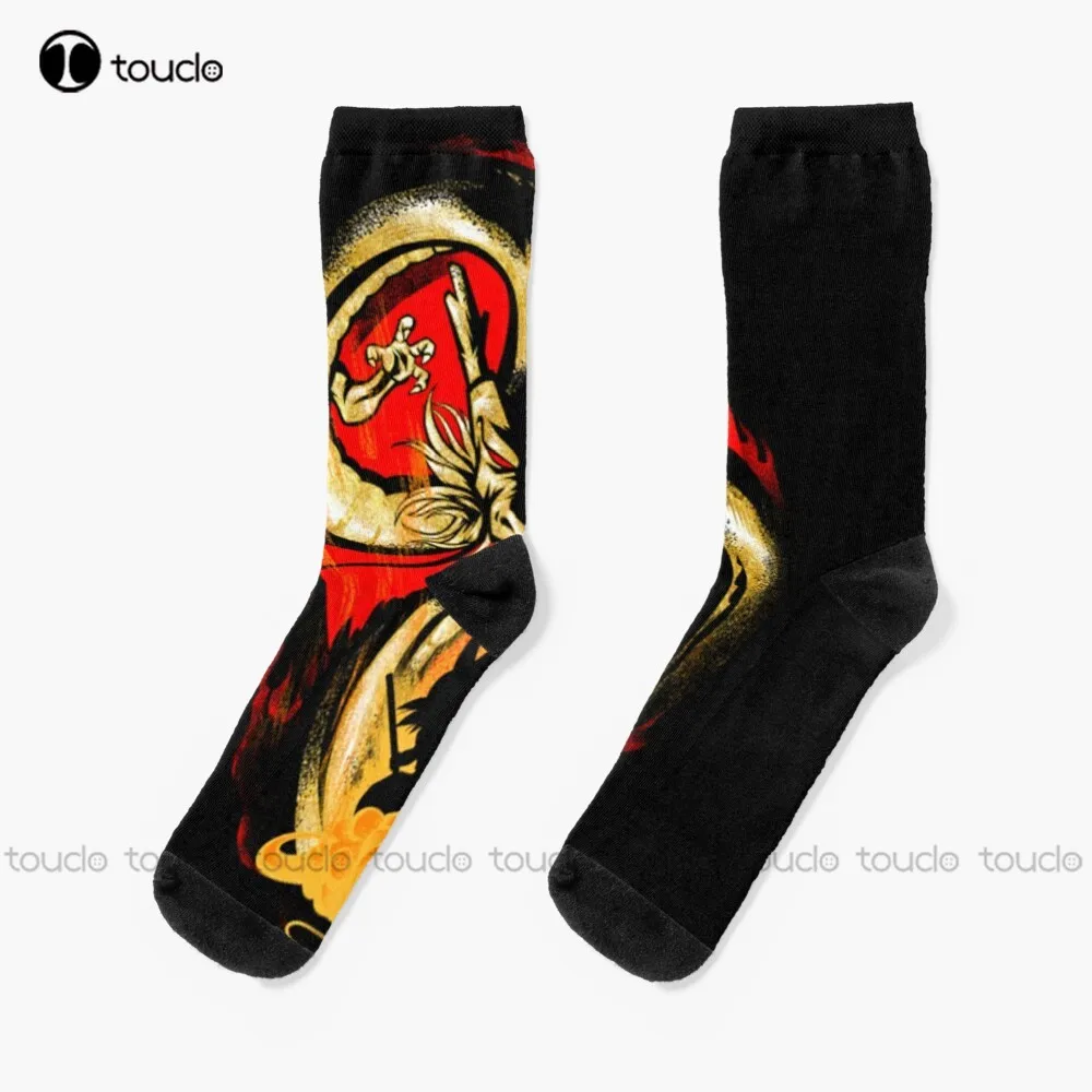 Attack Of Shenron 3 Socks Graphic Socks Christmas Gift Custom Unisex Adult Teen Youth Socks Women Men 360° Digital Print