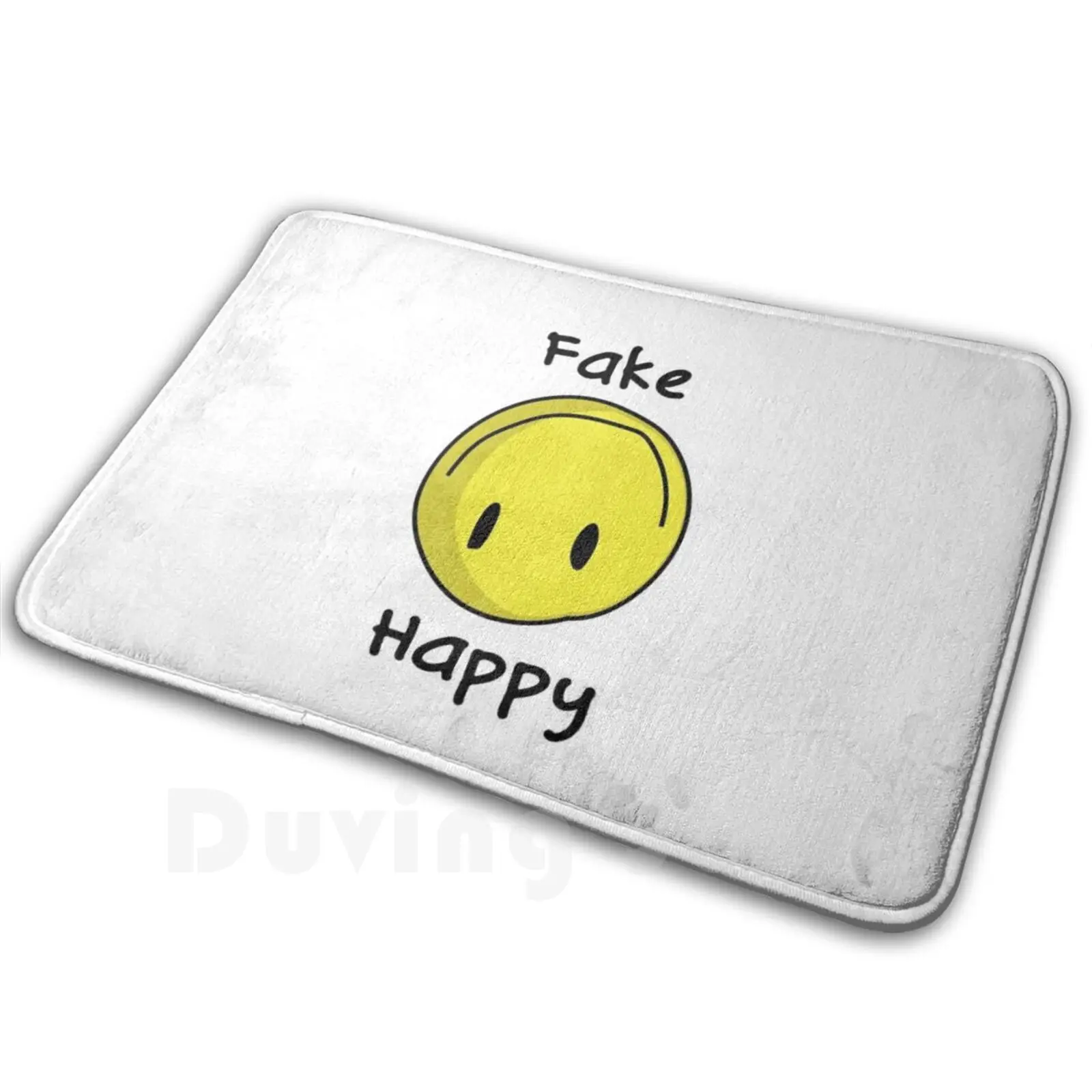 Fake Happy Carpet Mat Rug Cushion Soft Non-Slip Fake Happy Paramore Fake Smile Smile Meme Smile Funny Paramore Art Fake