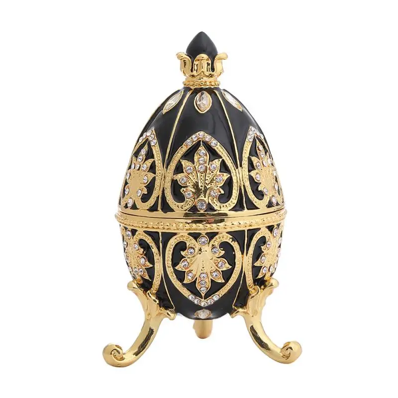 

European electroplating diamond inlaid metal crafts gift ornaments creative Easter egg home bedroom decorations