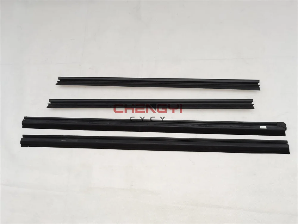 4PC Door Glass Inner Molding Window Bottom Belt Line Garnish Sash Bar Window Weaterstrip Seals For Mitsubishi ASX RVR