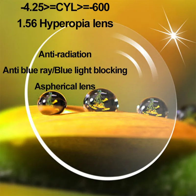 

Super High Cyl-4.25 ~ - 6.00 Anti Blue Ray Prescription Lens Anti Radiation Myopia Hyperopia Lenses Online Customized Glasses