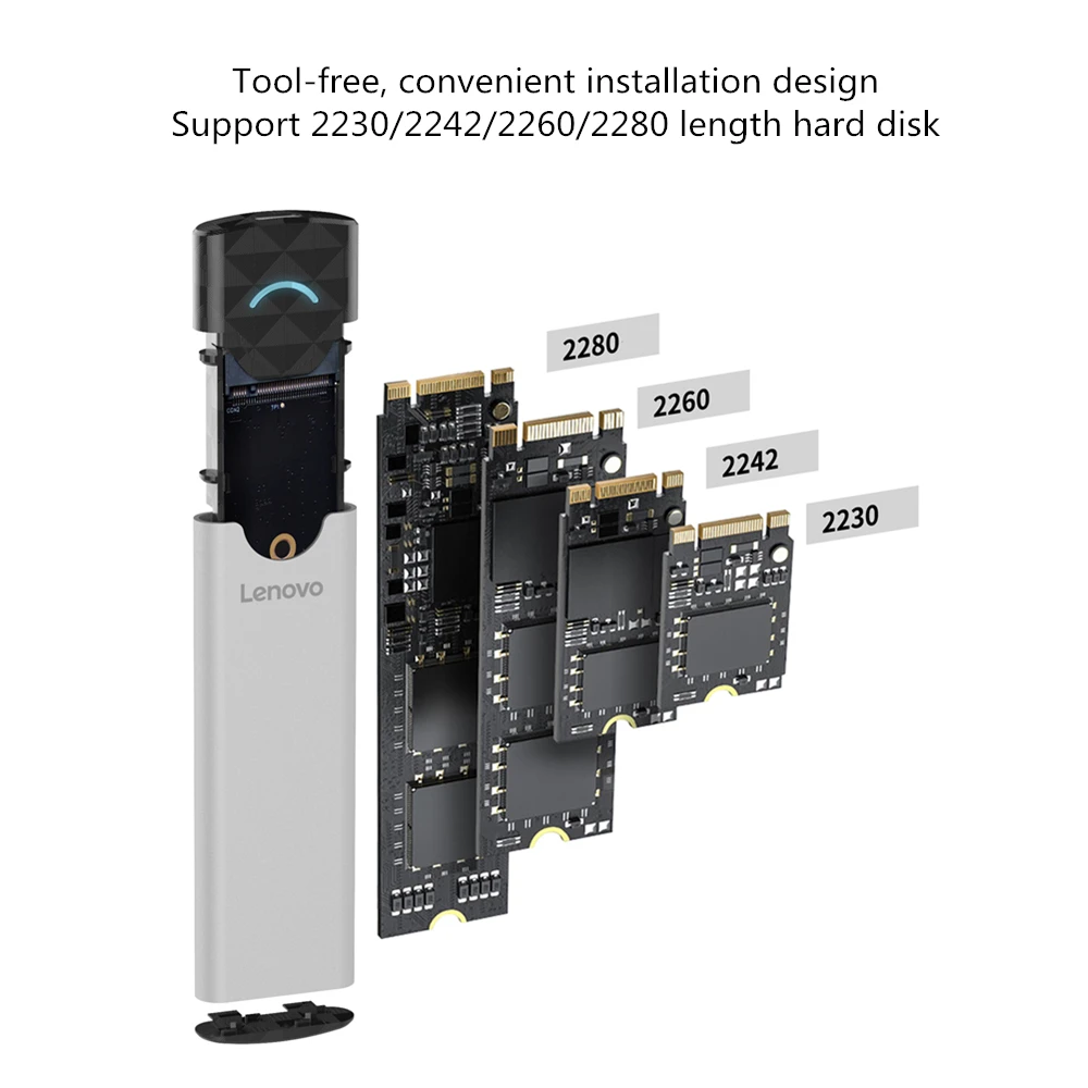 M.2 NVME mobile hard disk box Type-C hard disk box, 10Gbps high-speed transmission compact size, easy to carry and storage,M-02