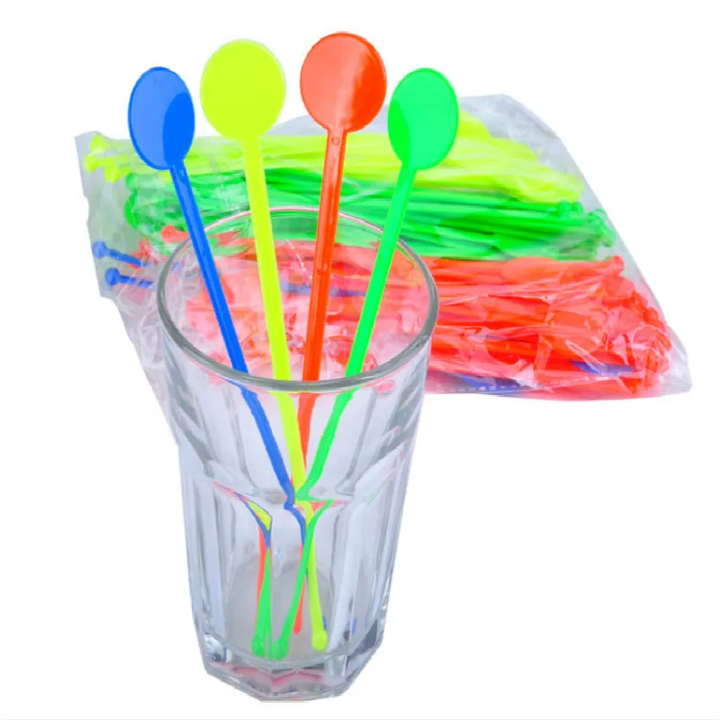 Bar Tools Plastic Color Round Head Stir Stirrers, Juice, Cocktail Drink Mixer, Swizzle Stick, 400 Pcs, Lot