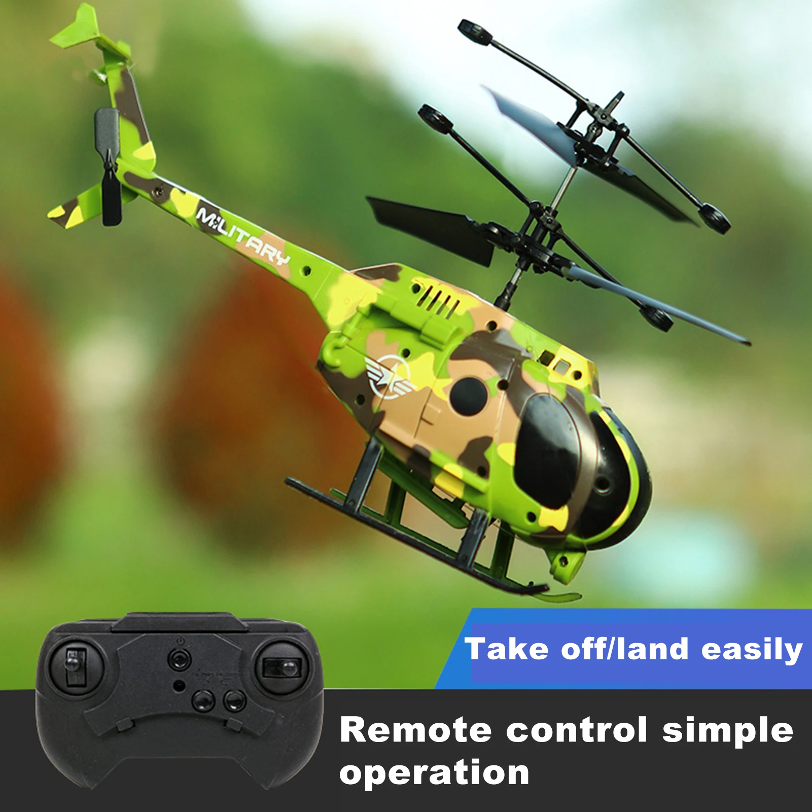 RC Helicopter 2Ch Remote Control Aircraft Simple Airplane Rescue Mini Plane Children's Toys for Boys Kids Gift