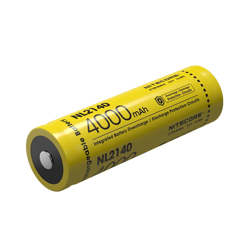 Imagem -03 - Nitecore 21700 Li-ion Bateria Recarregável Nl2140 4000mah 3.7v 14.4wh Bateria Lanterna de Segurança Interna para Lanterna Led