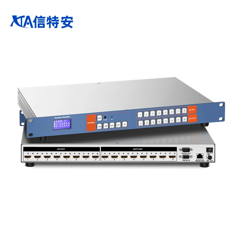 4x4/8x8/16x16 4K Matrix Switcher 3840*2160 4/8/16 IN 4/8/16 OUT Support 3D EDID& Blu-Ray DVD&  For HDMI