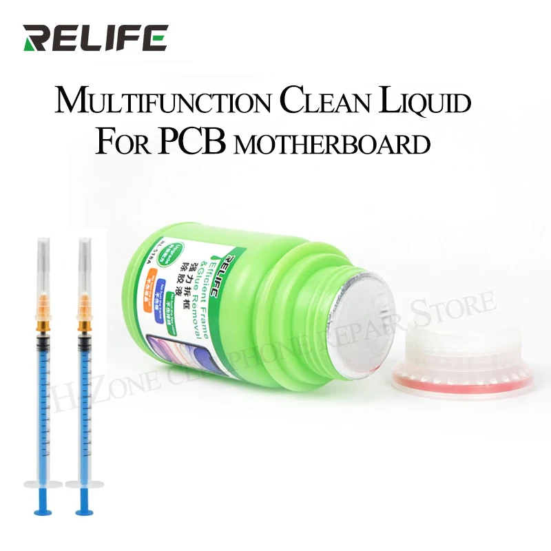 

RELIFE RL-518A Efficient liquid for remove frame disassemble bracket stent glue liquid for iPhone huawei Samsung + 2pcs Syring