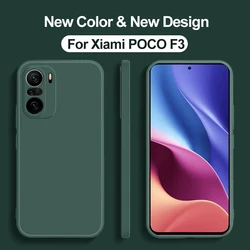 Poco F3 PocoF3 Poco F 3 Pro Ốp Lưng Ban Đầu Vuông Liquid Silicone Mềm Điện Thoại Dành Cho Xiaomi Poco F3 Poco f3 PocoF3 Poco F 3 Pro