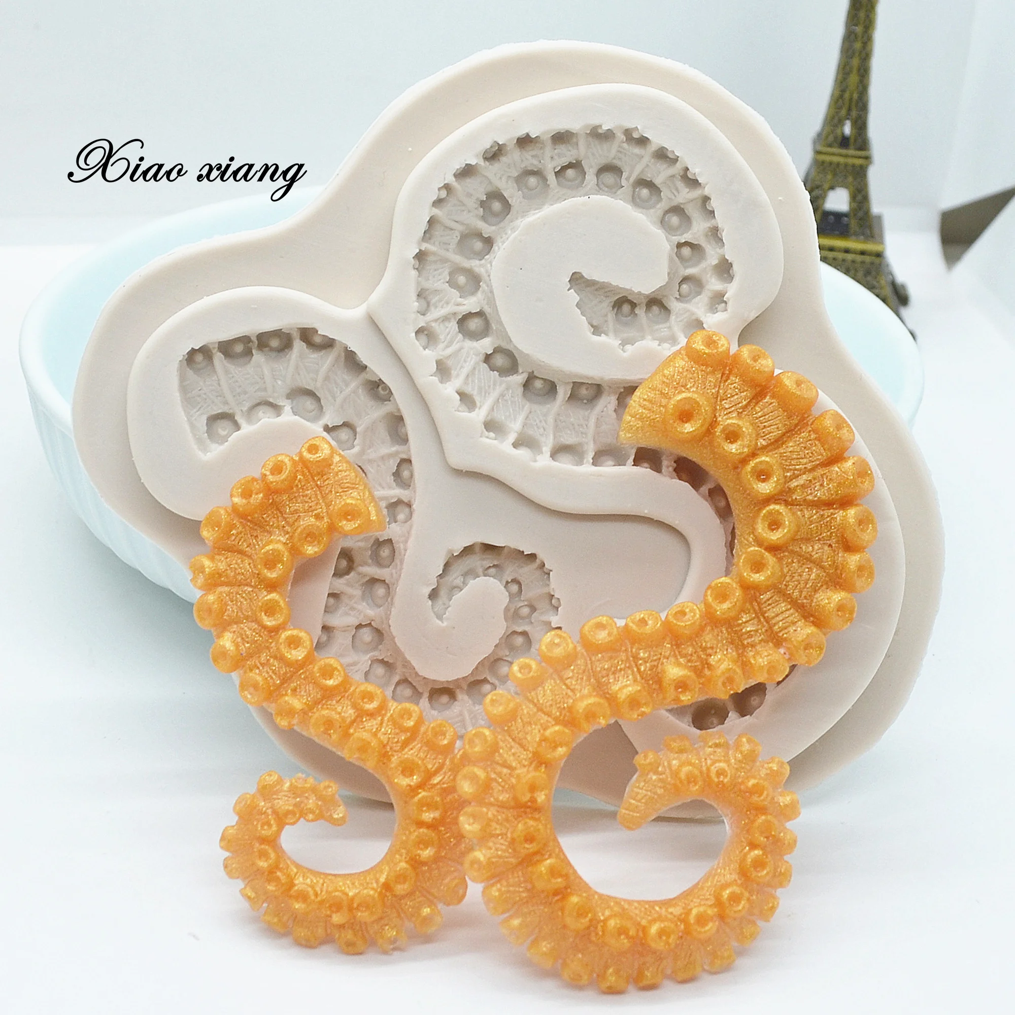 3D Tentacles Octopus  Silicone Resin Molds Kitchen Baking Tools Cake Chocolate Lace Decoration DIY Pastry Dessert Fondant Mould