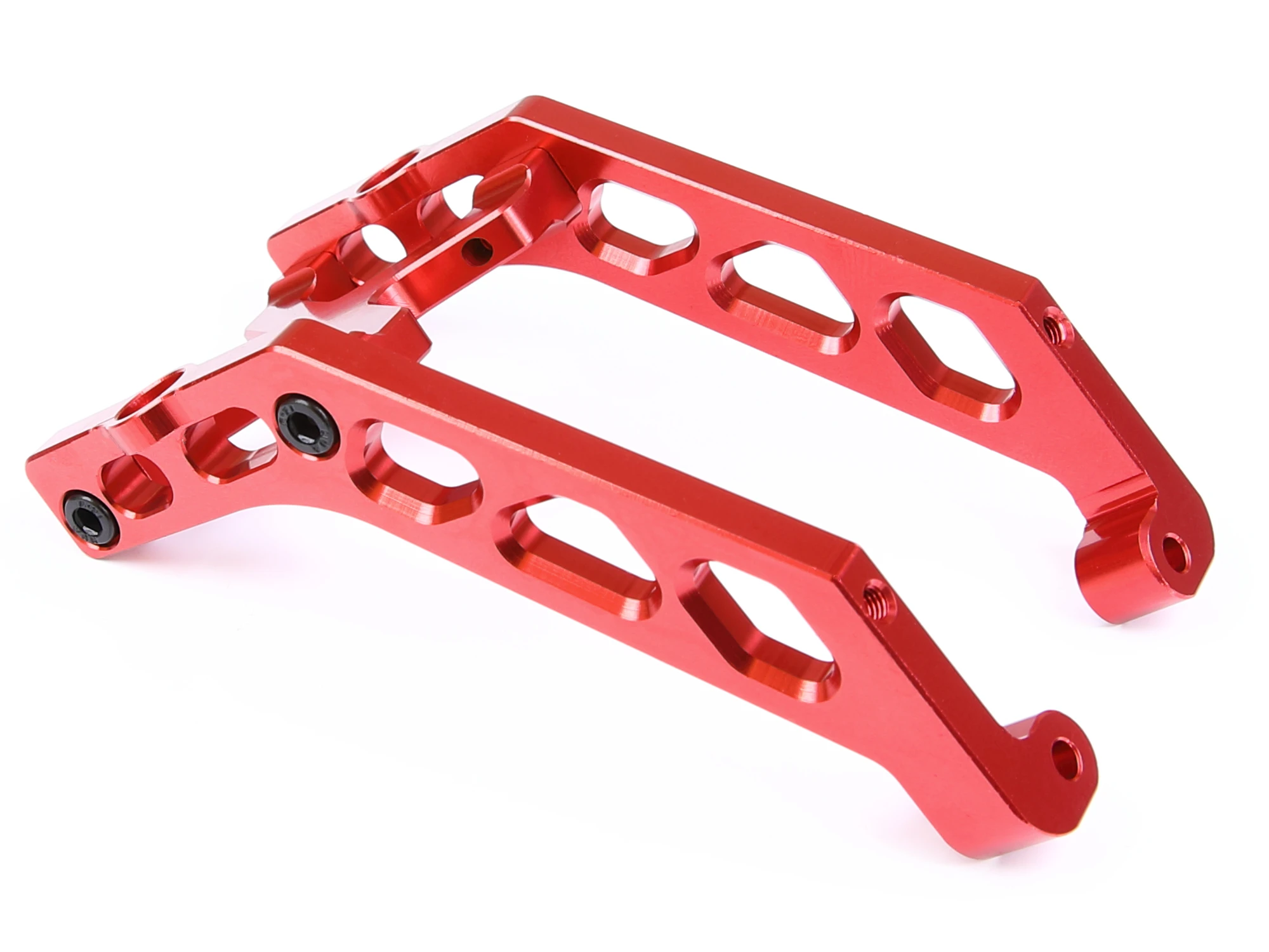 GTBRacing CNC aluminium metalowe skrzydło zestaw montażowy do 1/8 RC samochodów TLR Losi 8ight X-E 4WD wyścigi części zamienne