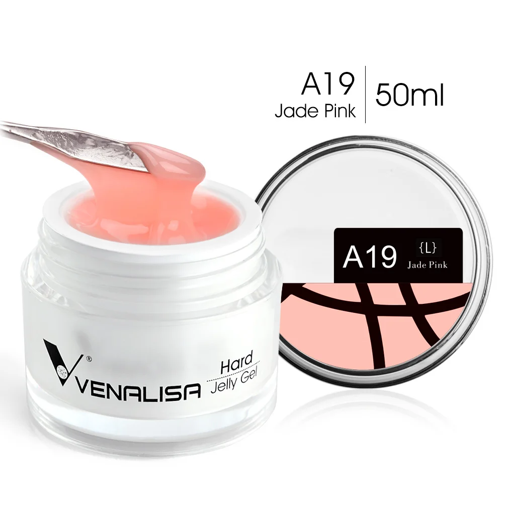 50ml TPO-freies Jelly Nagelverlängerungsgel Nagelaufbau-Gel French Nail Gum Venalisa Klares Natürliches Farbgel Abziehbares UV-Aufbaugel