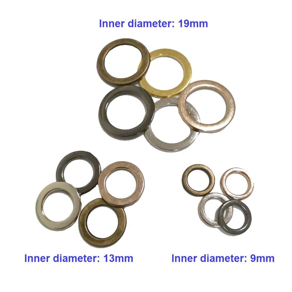 30pcs/Lot Nickel&Black Nickel&Gold&Bronze Swimwear O-Ring Bikini Alloy Ring Swimsuit DIY Accessories Bikini Rings Connectors