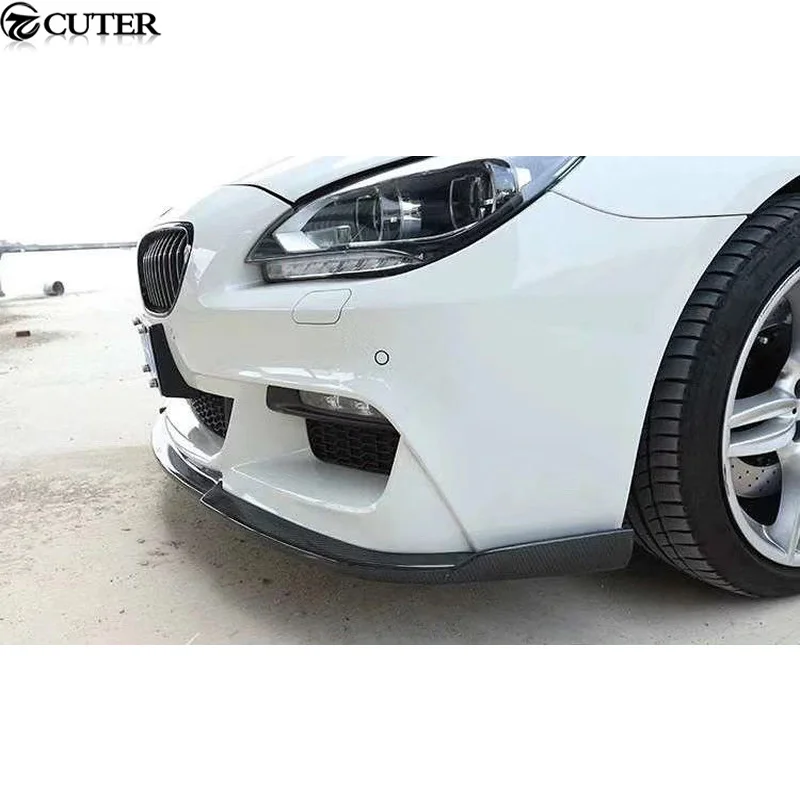 F06 F12 F13 M-TECH a نمط ألياف الكربون المصد الأمامي الفاصل سيارة الجبهة الشفة لسيارات Bmw 6 سلسلة F06 F12 F13 M-tech طقم الجسم #6